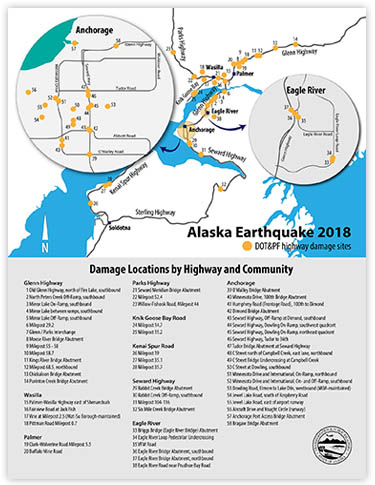 Click for larger view of damage locations map Click for larger view of damage locations map