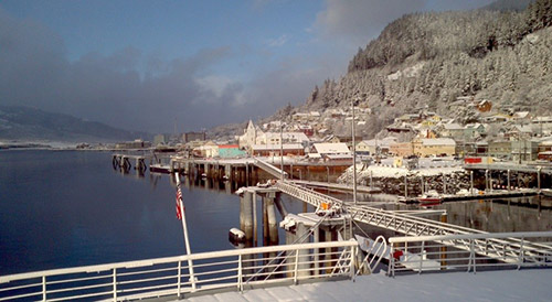 M/V Columbia at the city dock in Ketchikan