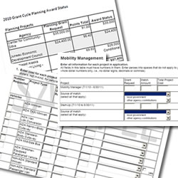 graphic with forms